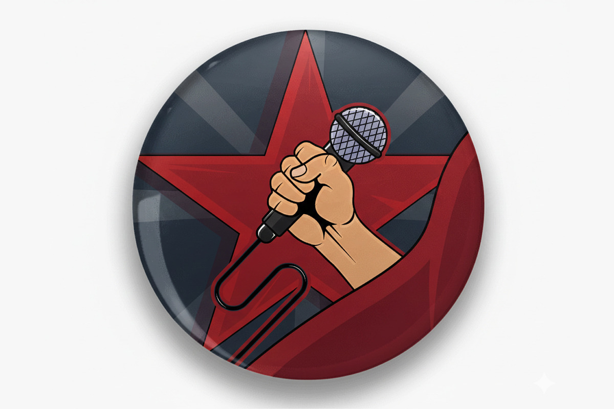 Fist gripping a microphone vector, a Decorative Illustration by zyxroun shop (Photo 2 of 3)
