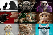 50 Sophisticated Cats Stock Photos, an Animal Illustration by Incomelion (Thumbnail 4 of 13)