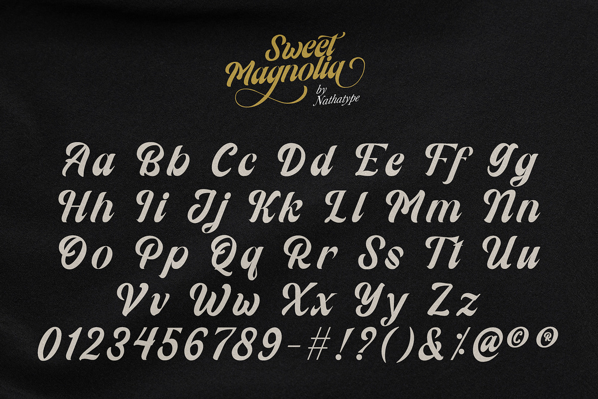 Sweet Magnolia, a Script Font by Nathatype (Photo 6 of 10)