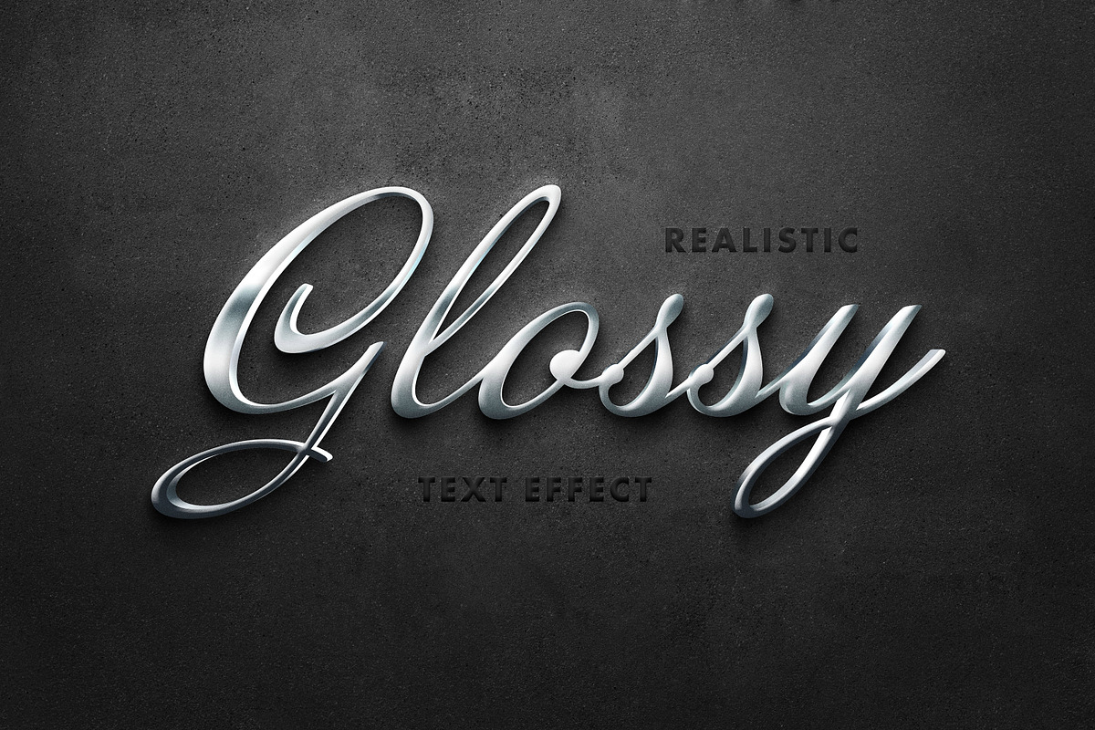 Silver Metallic Text Effect, a Layer Style Add-On by Design Squad