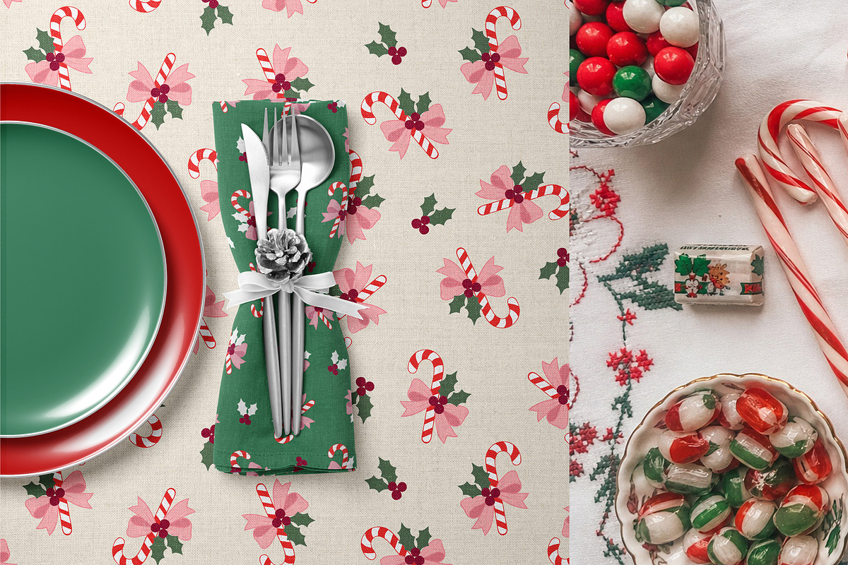 Jolly Candy cane Christmas Pattern, a Pattern Graphic by Schatzi Graphik (Photo 8 of 9)