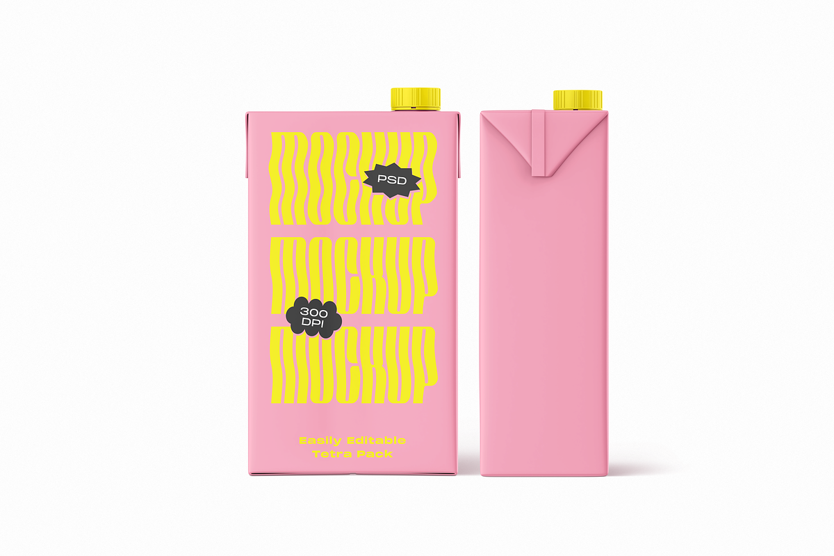 Tetra Pack Mockup – Large (1L), a Packaging Mockup by Mockupdaddy (Photo 4 of 11)