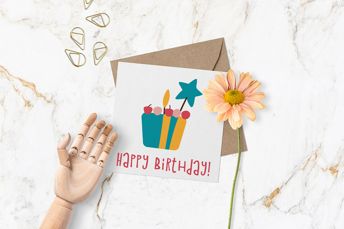 Birthday Party Cartoon Clipart, a Decorative Illustration by Elena Dorosh (Photo 3 of 3)