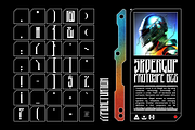 XYB3R FUTURISTIC TYPEFACE, a Slab Serif Font by Font For Zula™ (Thumbnail 8 of 9)