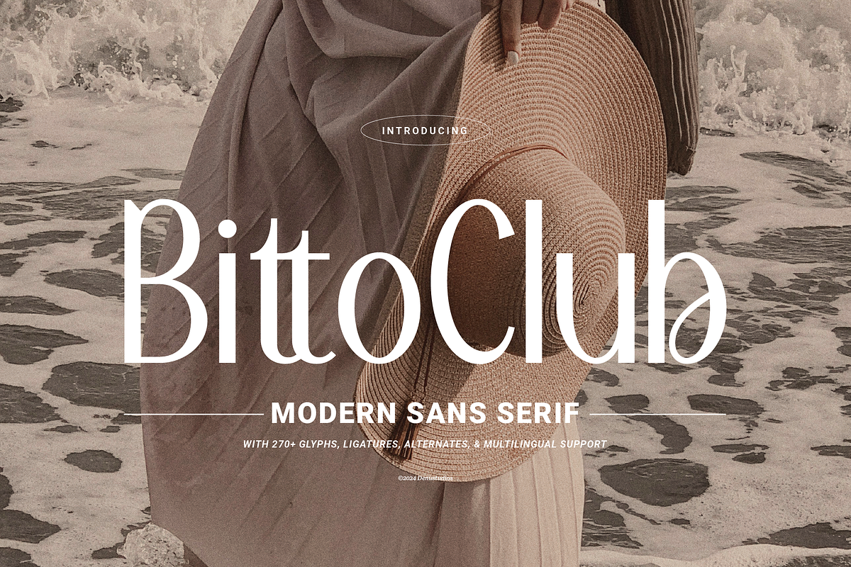 Bitto Club | Modern Sans Serif, a Slab Serif Font by Denustudios (Photo 1 of 14)
