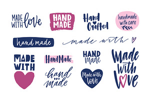 Hand made inscription labels set, a Decorative Illustration by Good Studio
