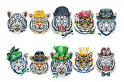 Watercolor borders from tigers, an Animal Illustration by Watercolor fantasy (Thumbnail 4 of 7)