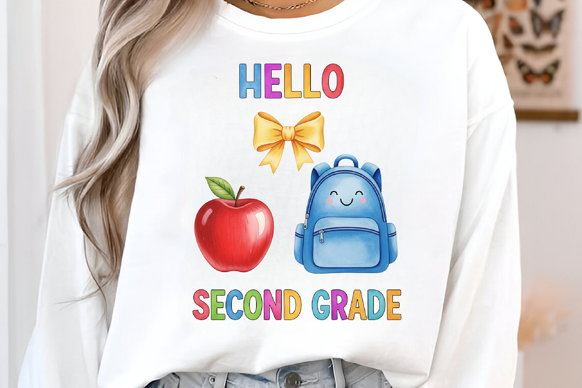 Back to School Hello Second Grade, an Illustration by Designworld (Photo 3 of 3)