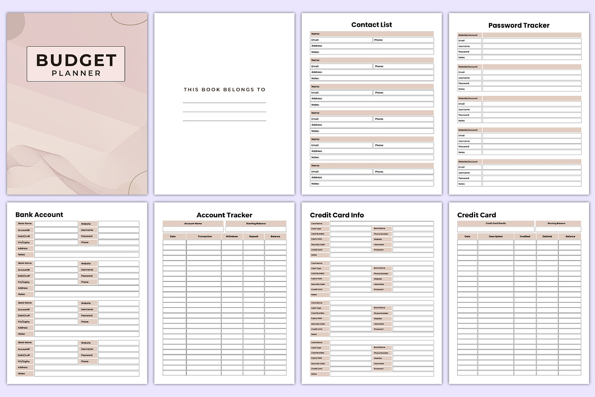Ultimate Budget Planner Bundle, a Stationery Template by Mustafiz (Photo 2 of 9)