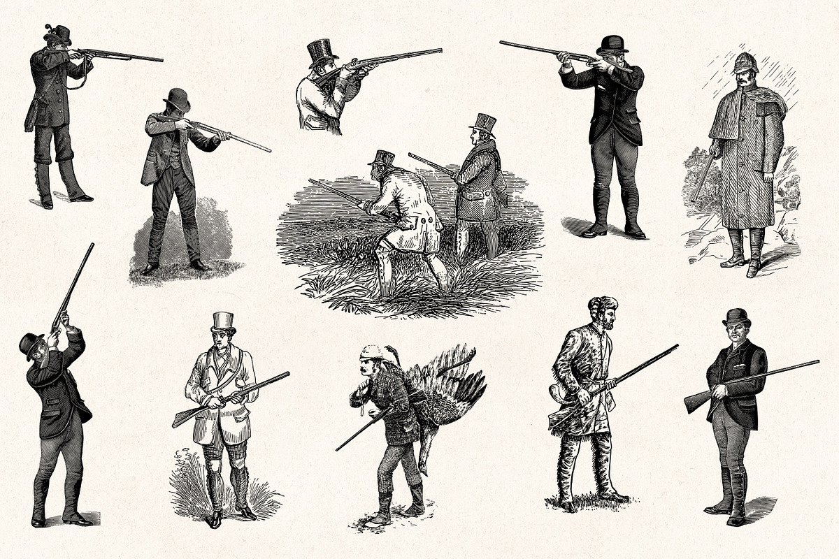 Hunting - Vintage Illustrations, a Sport Illustration by Graphic Goods (Photo 5 of 12)