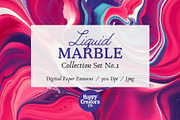Liquid Marble Digital Papers #1, a Texture Graphic by Happy Creators Co. (Thumbnail 1 of 7)