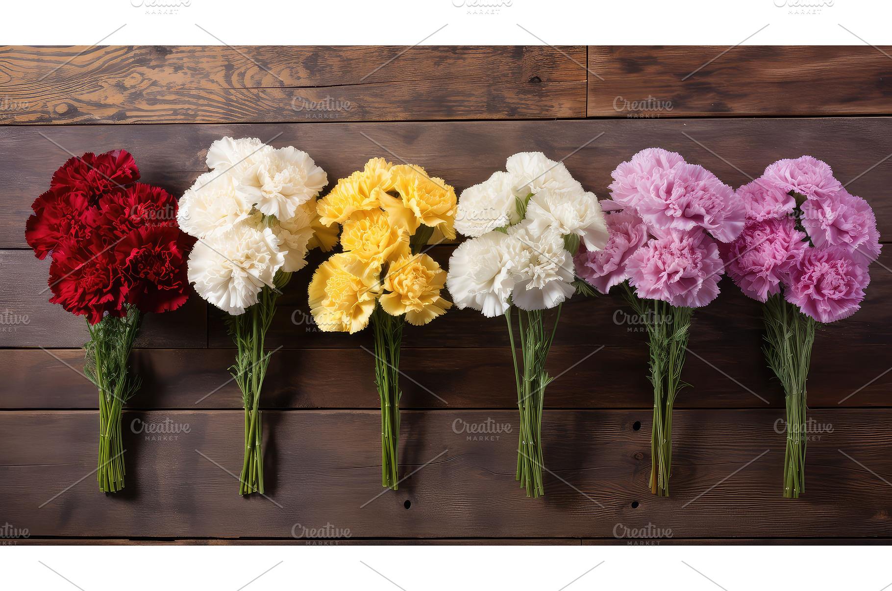 wooden carnation bouquet ai, a Background Photo by pikepicture