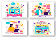 13 World Radio Day Illustration, a Technology Illustration by denayunebgt (Thumbnail 4 of 4)