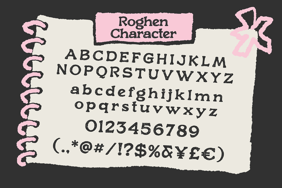 Roghen a Rough Serif Font, a Serif Font by Blankids Studio (Photo 12 of 12)