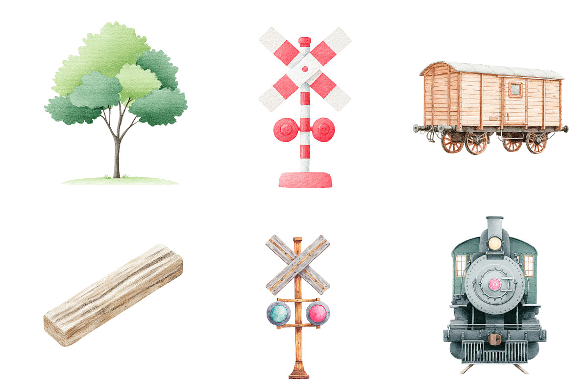 Train clipart, an Illustration by CreationArt (Photo 4 of 5)
