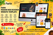 Farin - Minimal Portfolio HTML, a Bootstrap Template by Themeplaza (Thumbnail 1 of 6)