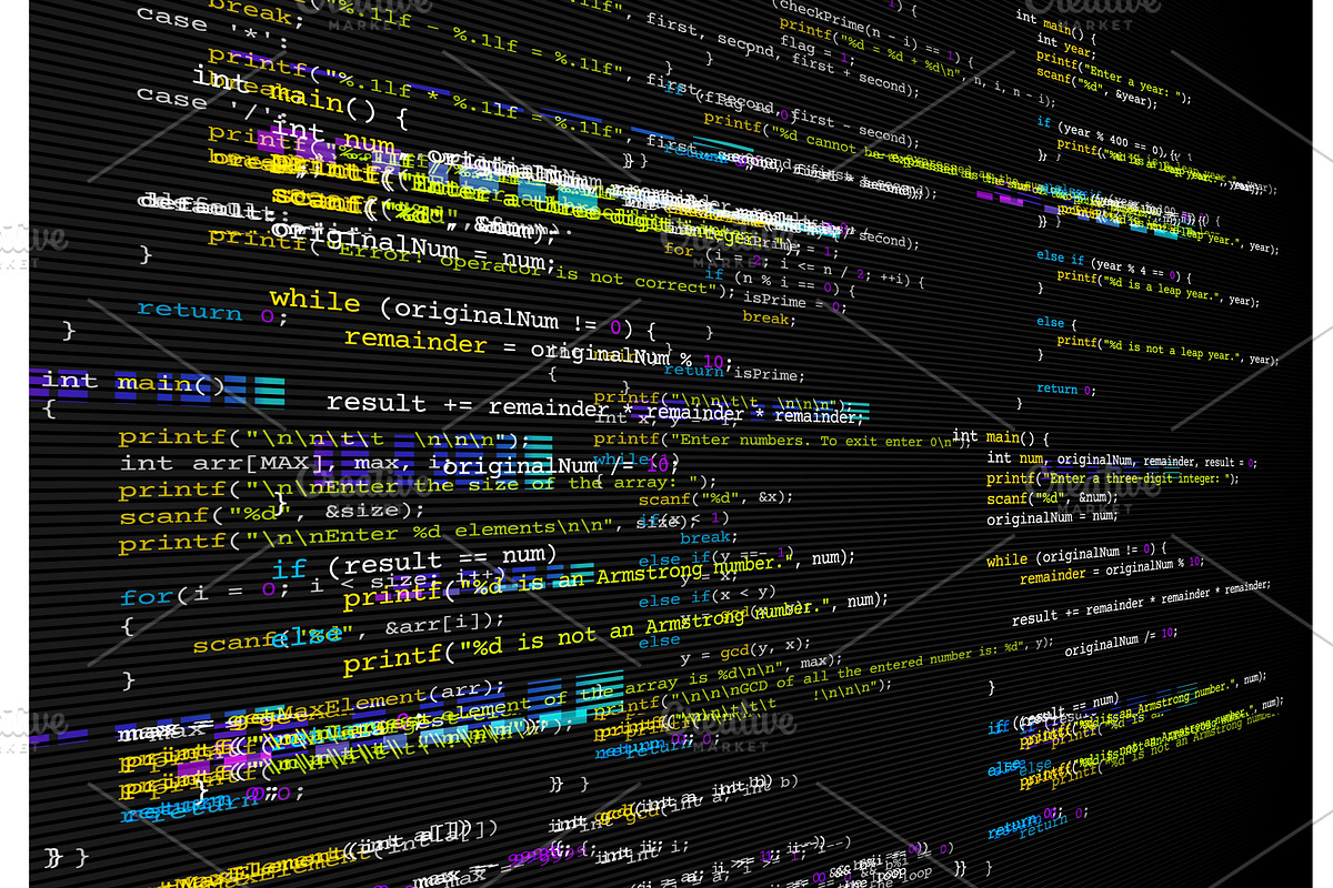 Program code bug screen glitch, a Technology Illustration by Vector ...