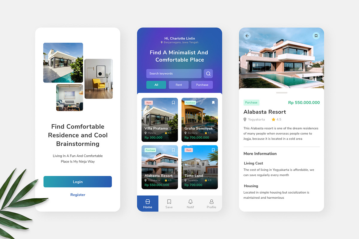 Depo - Property Design App, an UI Kit Template by Panen Creative (Photo 2 of 3)