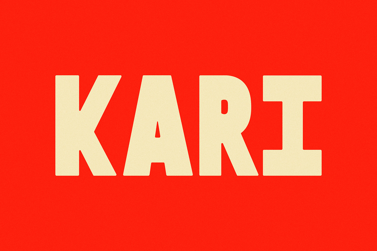 Kari I A Bold Sans Serif, a Sans Serif Font by Taylor Penton (Photo 1 of 4)
