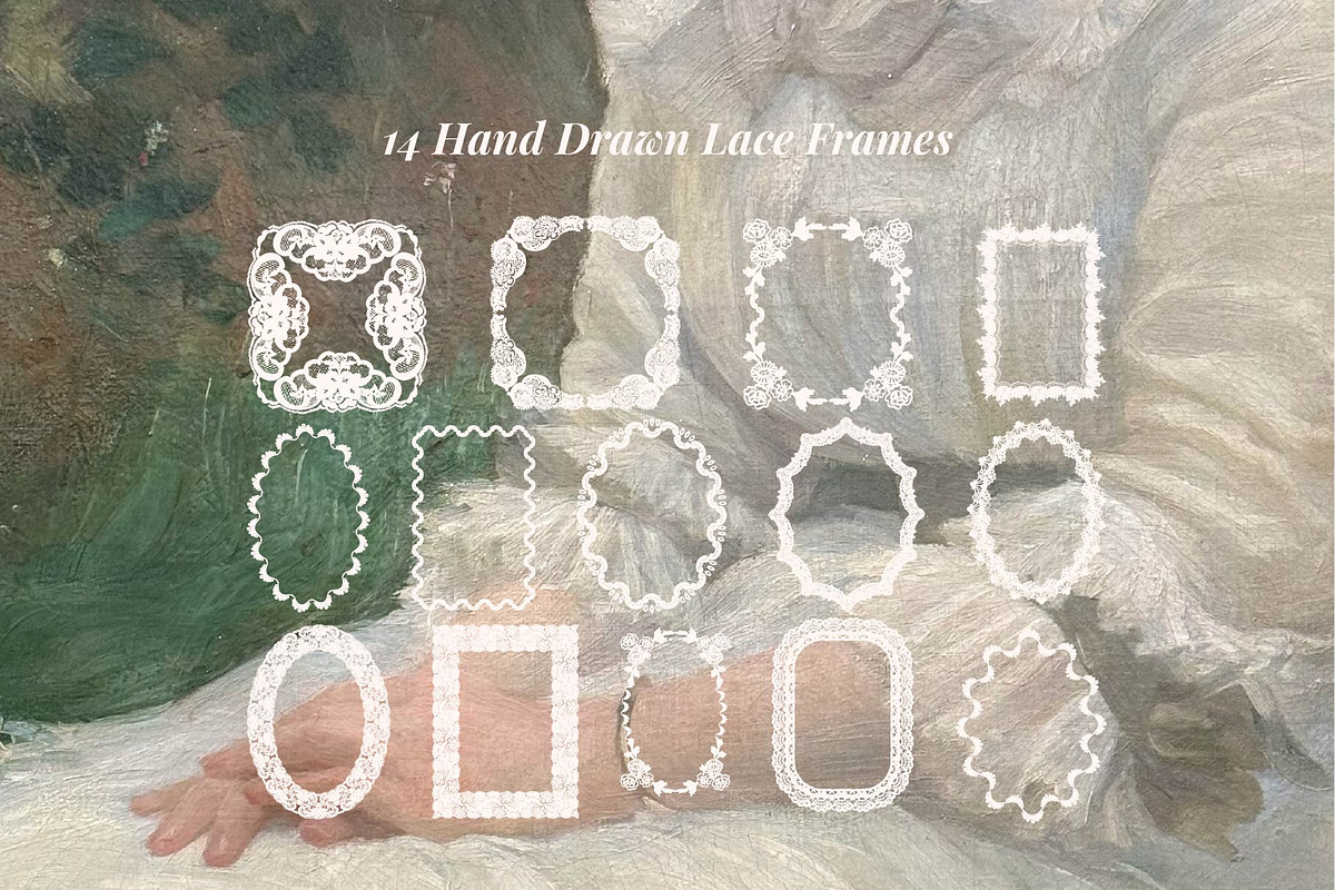 Lace Frames & vector Lace Brushes, an Object Graphic by MayBay Studio (Photo 2 of 7)