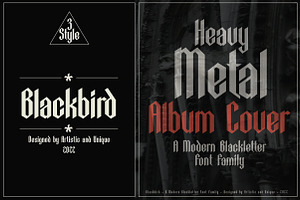 Blackbird - Blackletter Font Family