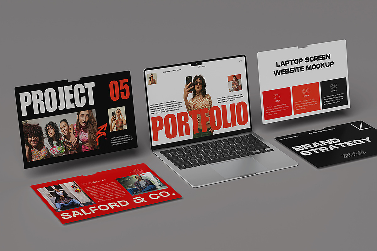 Laptop Screen Website Mockup, a Mac Mockup by Difa Design (Photo 2 of 5)