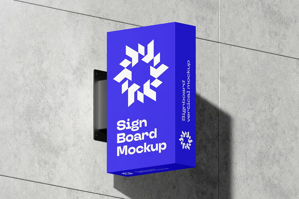 Signboard Vertical Mock-up, an Advertising Mockup by zippypixelstudio (Photo 12 of 14)