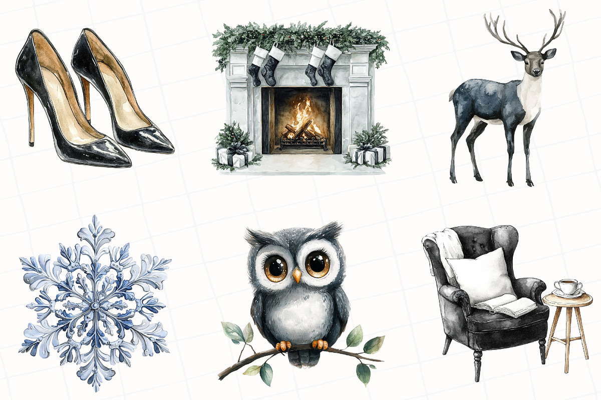 Black and White Holidays Clipart, an Illustration by OK Design (Photo 2 of 5)