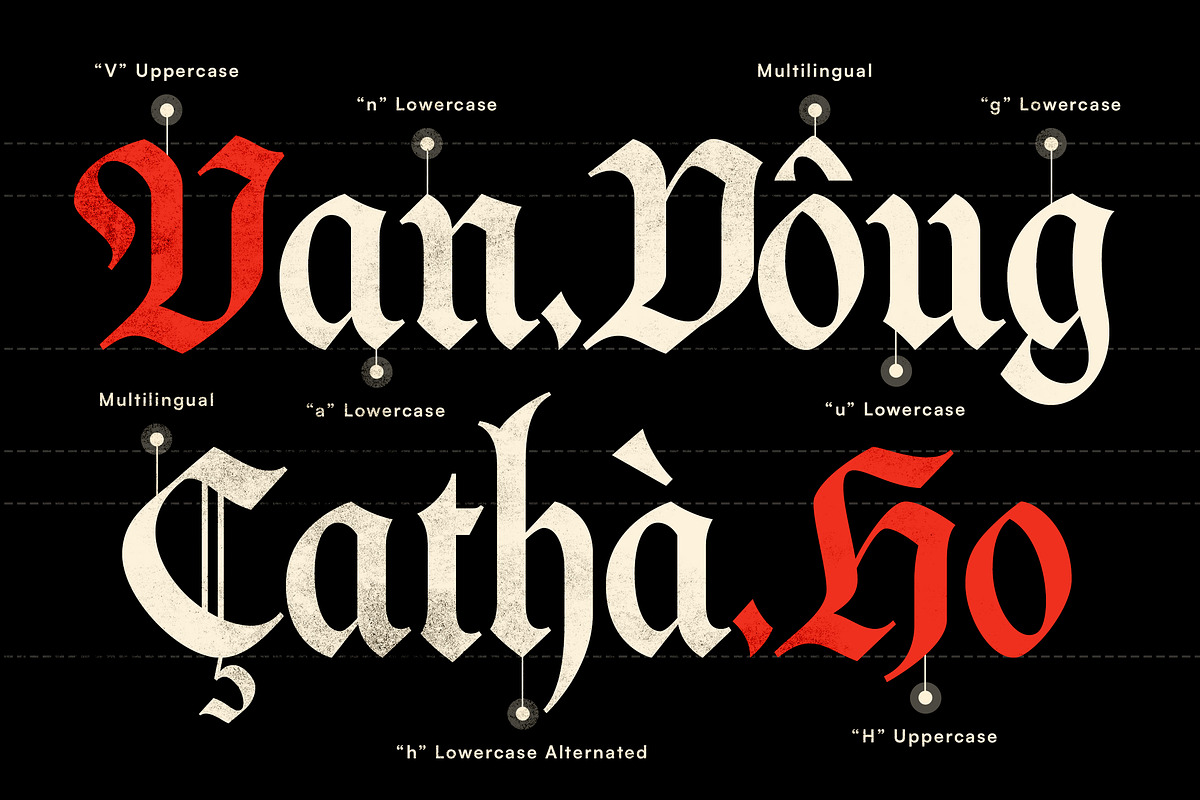 Devonxa - Modern Blackletter Font, a Blackletter Font by Typia Nesia (Photo 2 of 12)