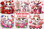Valentine Cute Goat Clipart Bundle, a Seasonal Illustration by Craft Nest (Thumbnail 1 of 5)