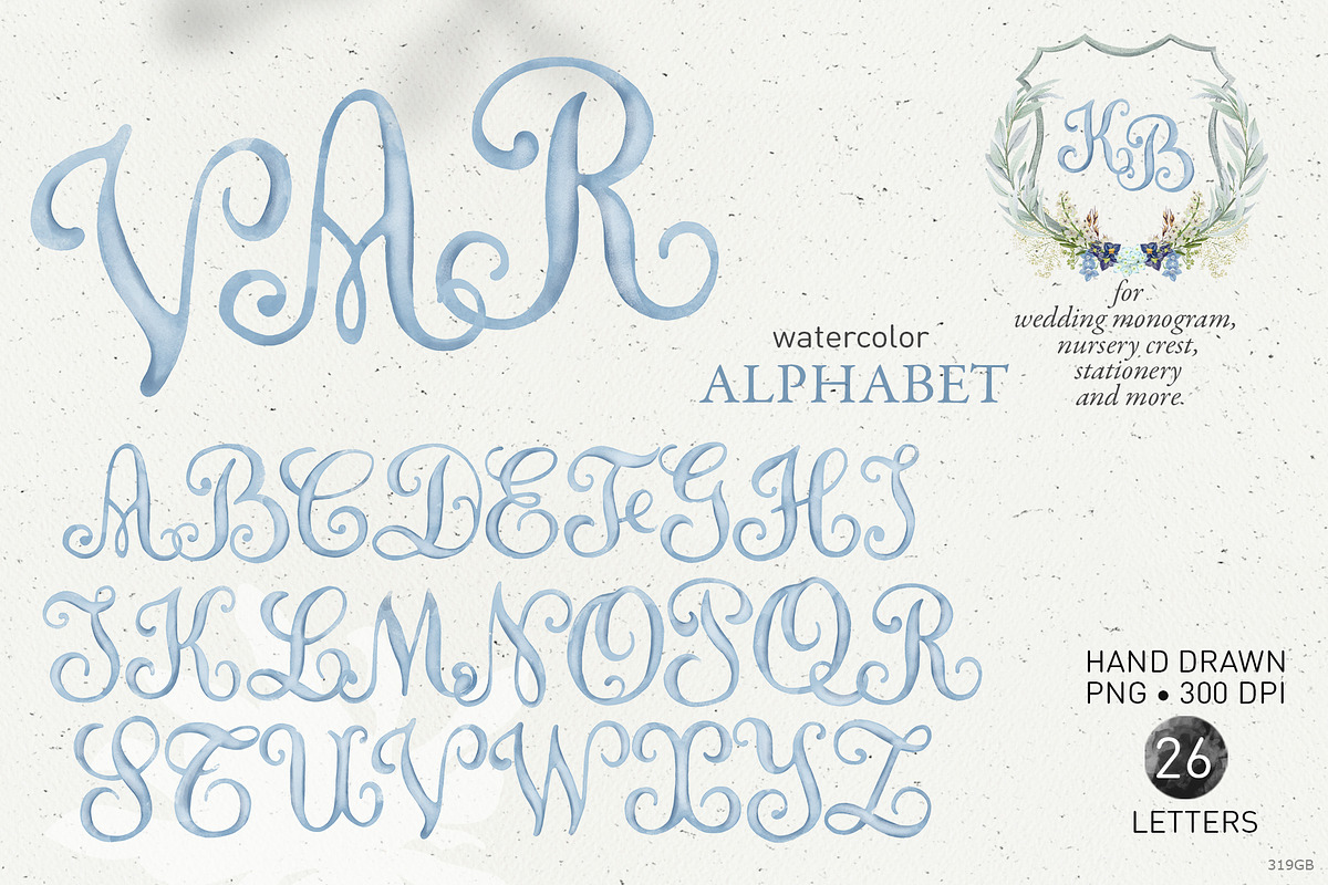Wedding crest monogram letters, a Decorative Illustration by GrafikBoutique (Photo 1 of 3)