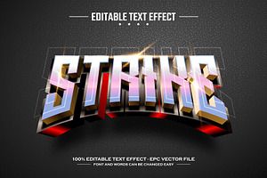 Strike 3D Editable Text Effect