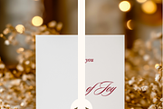 Gold Christmas Invitation Mockup 5x7, an Advertising Mockup by Serenefeeling (Thumbnail 5 of 7)