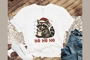 Ho Ho Ho Raccoon Png, Christmas Racc, an Illustration by Sublimation Artist (Thumbnail 4 of 9)