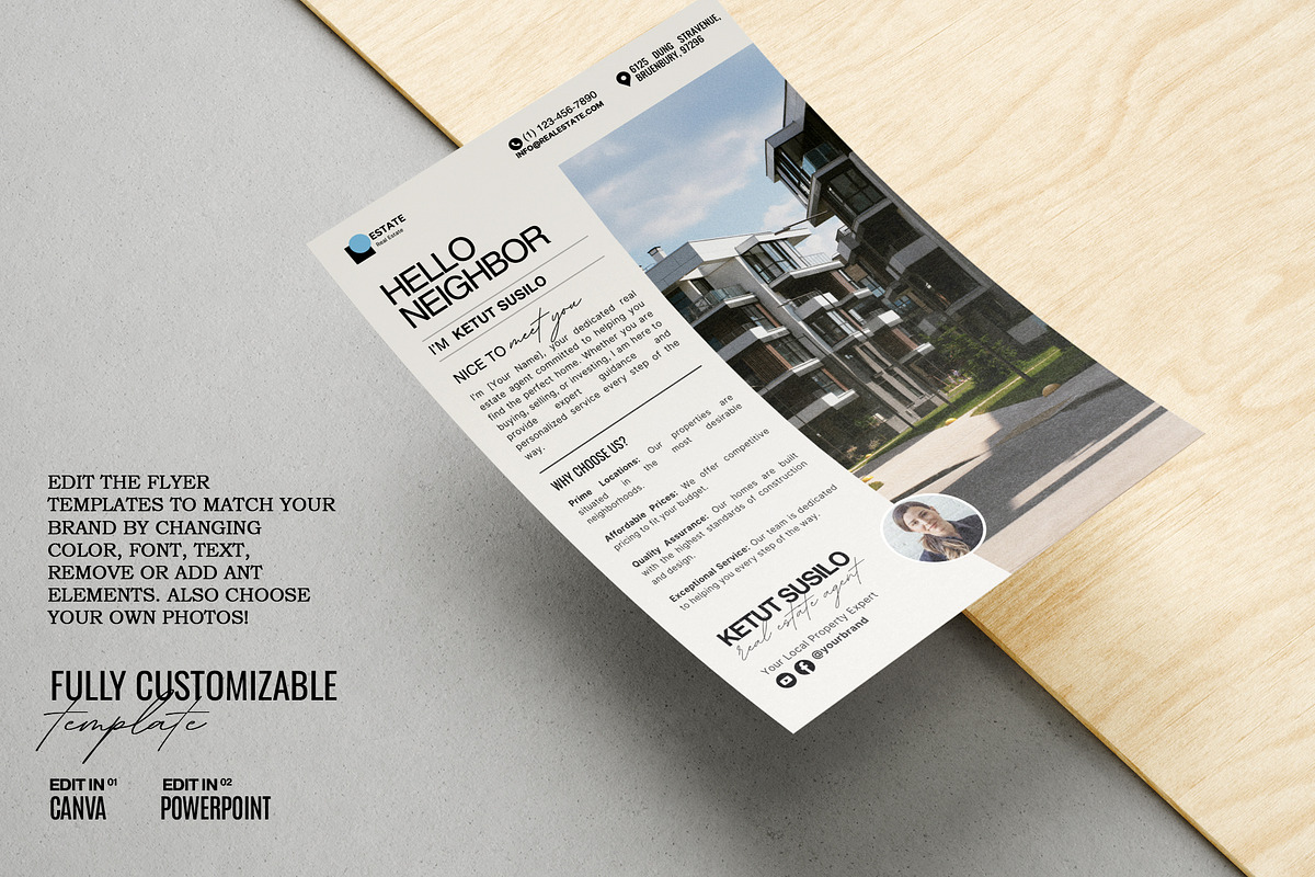Real Estate Agent Intro letter, a Flyer Template by Prapti Design (Photo 3 of 10)