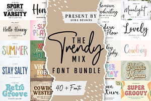 The Trendy Mix Font Bundle
