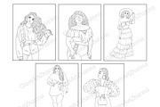 Coloring Book 15 Girls, an Illustration by GlamArtZhanna (Thumbnail 2 of 4)