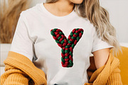 Christmas Embroidery Alphabet Clipar, an Illustration by SVGArt (Thumbnail 3 of 8)