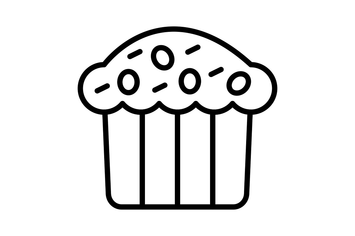 Muffin Line Icon, an Icon by Pexelpy