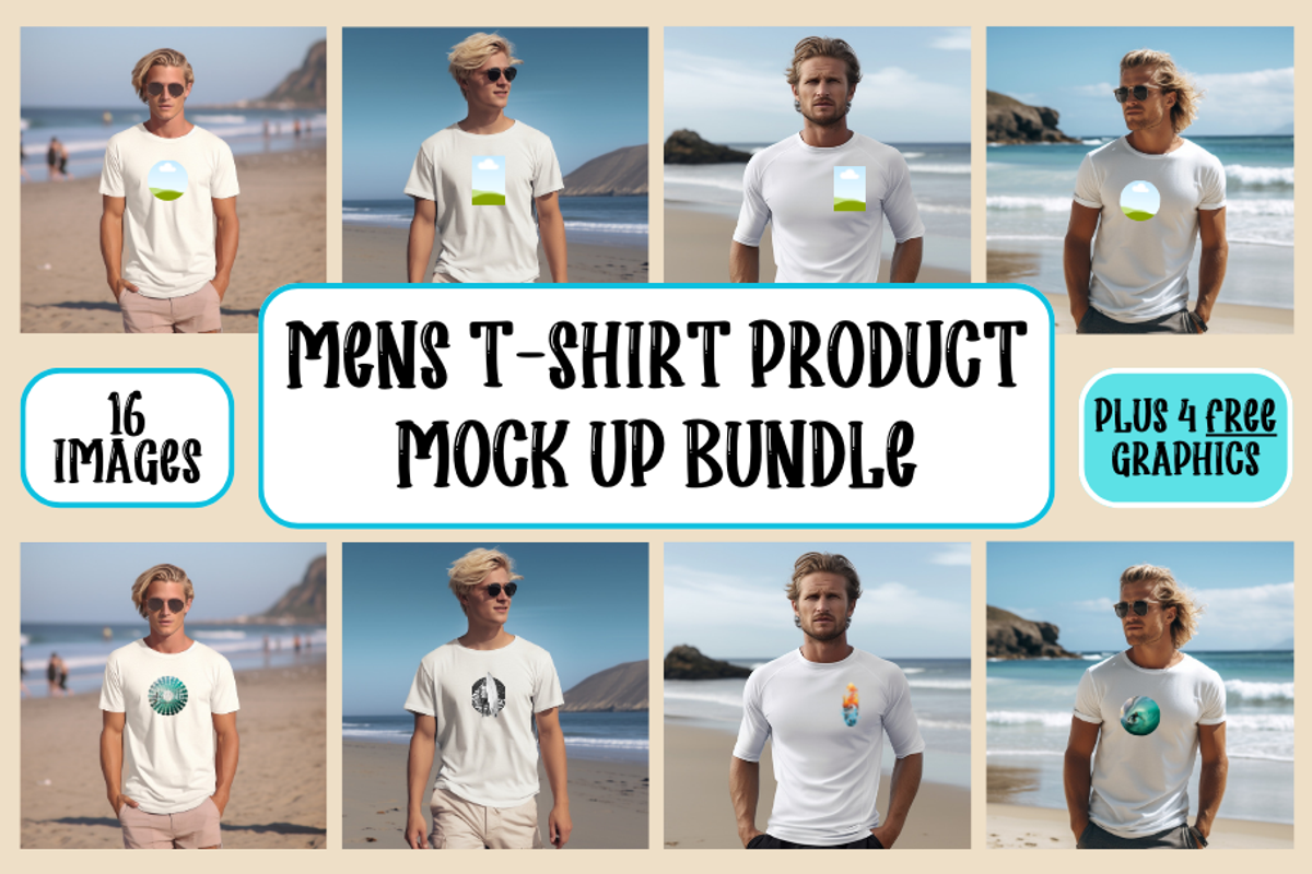 Mens T-Shirt Product Mockup Bundle, an Apparel Mockup by Jay Major Designs (Photo 1 of 11)