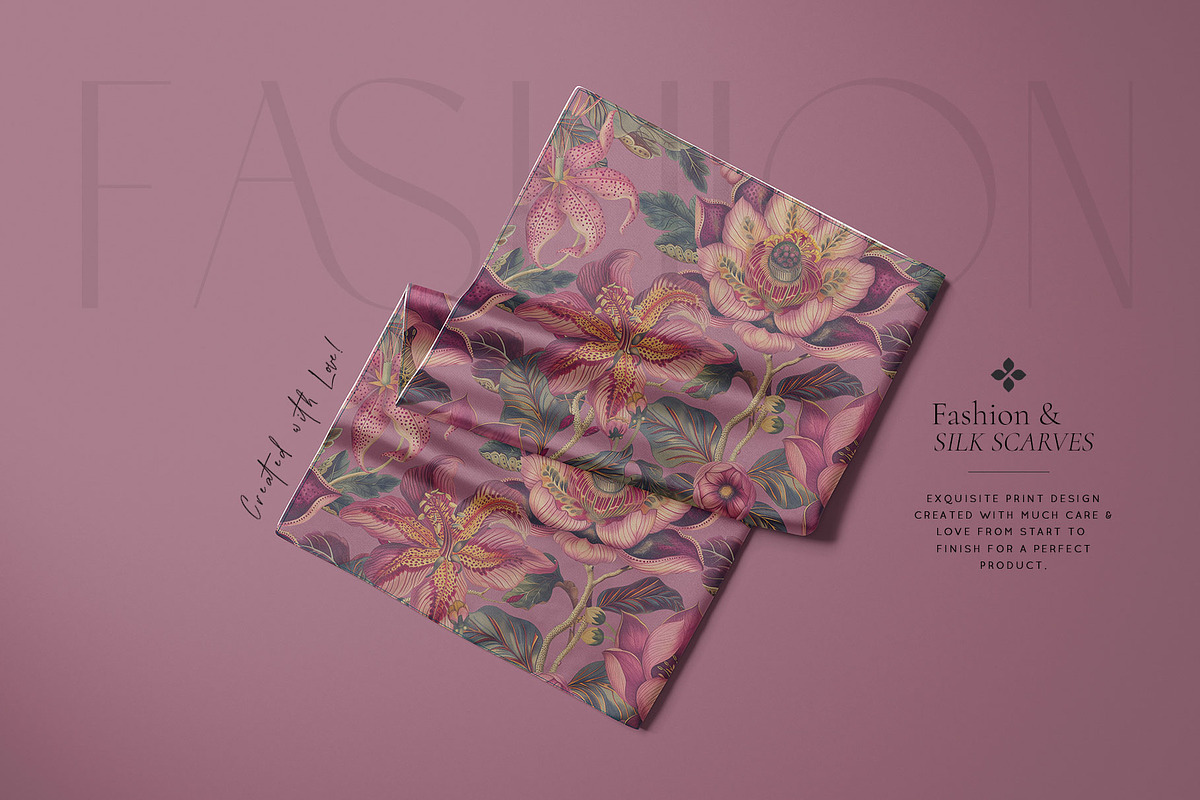 Exotic Blooms, Luxury Pattern Design, a Pattern Graphic by TSTUDIO (Photo 11 of 14)