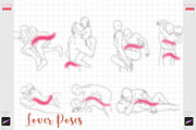 Procreate Anime Pose Body Anatomy, a Brush Add-On by ArtPrintBabe (Thumbnail 9 of 10)