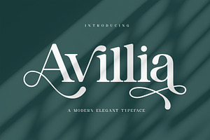 Avillia - Elegant Serif Font, a Serif Font by Aqeel_Art