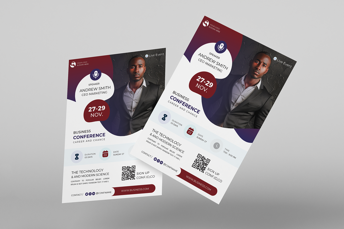 Conference Flyer | Canva, a Flyer Template by Template Zone (Photo 2 of 3)