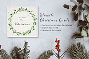 8 Wreath Christmas Cards Canva, a Card Template by 3Motional (Thumbnail 11 of 11)