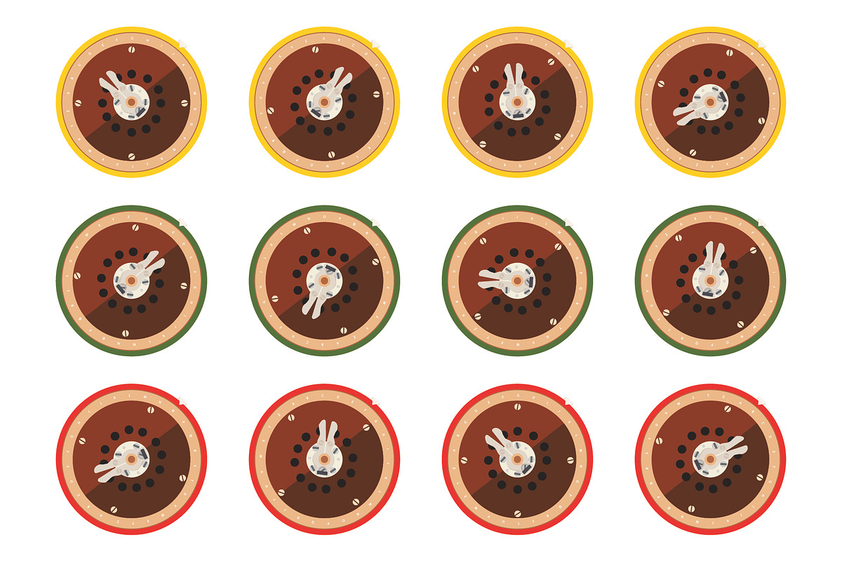 Bombe Code Breaking Machine Cogs, an Object Graphic by AAO.Design