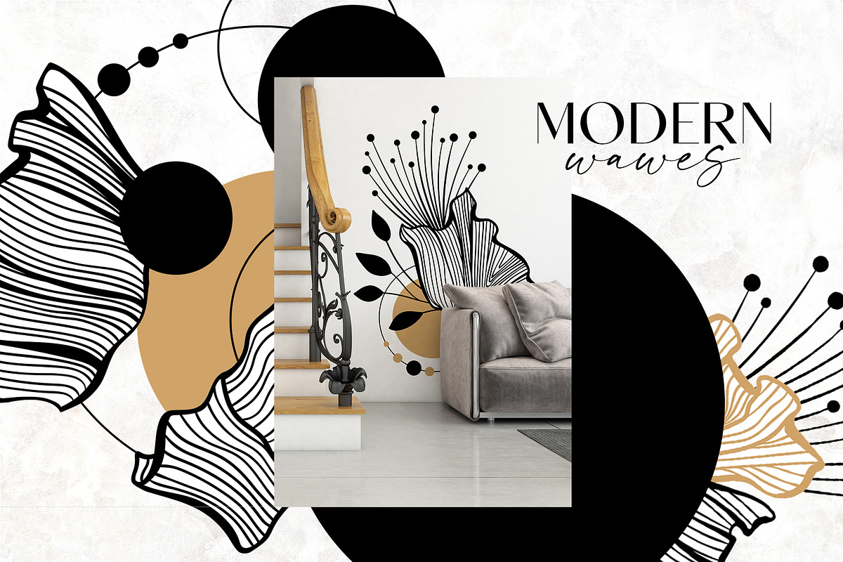 Modern Waves - Art Print Creator, a Decorative Illustration by ilonitta (Photo 14 of 14)