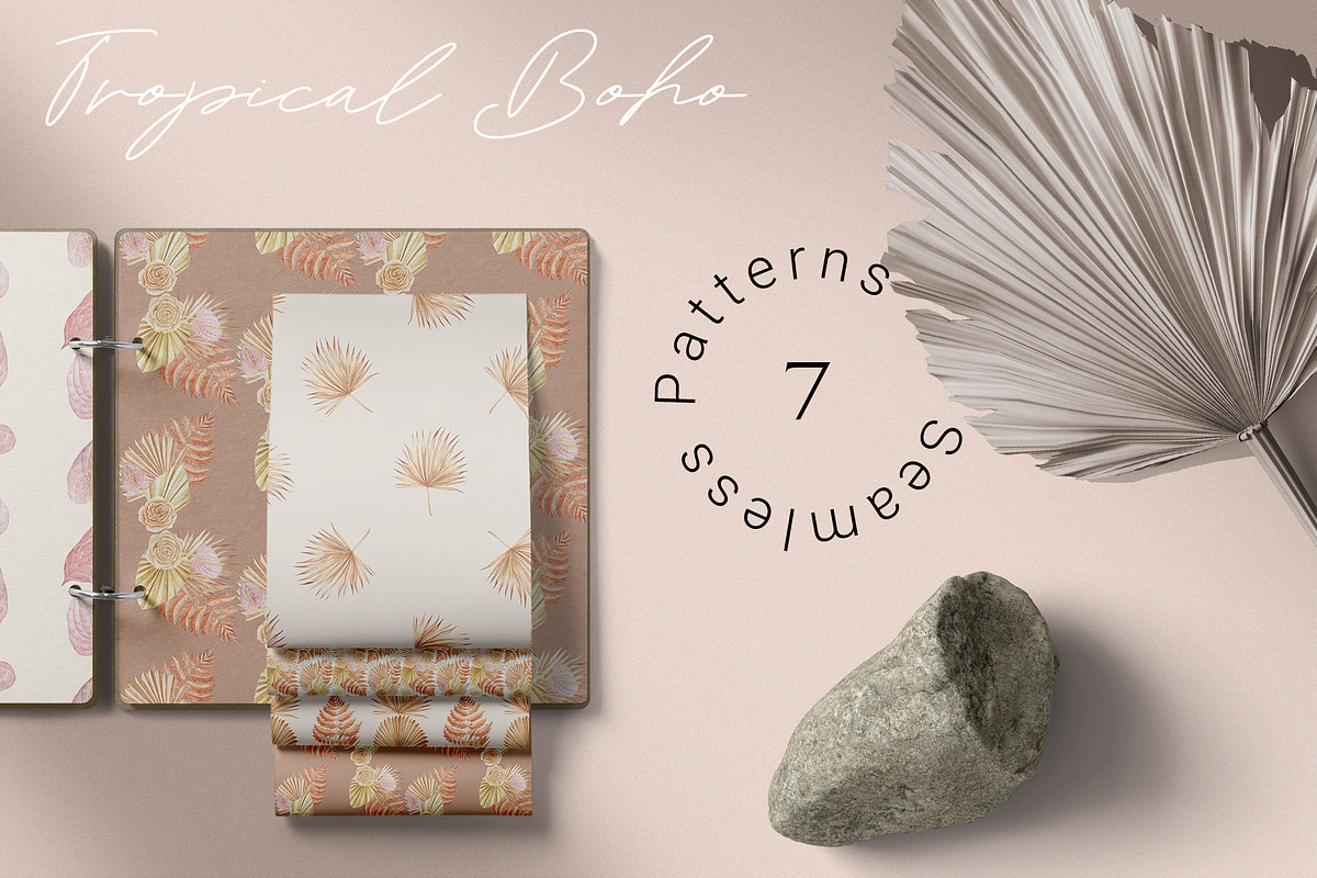 Tropical BOHO Watercolor Collection, a Decorative Illustration by Letters-Shmetters (Photo 9 of 10)