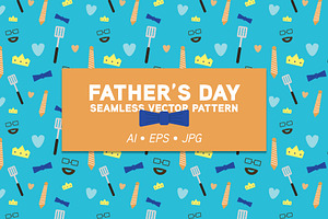 Father's Day Seamless Pattern