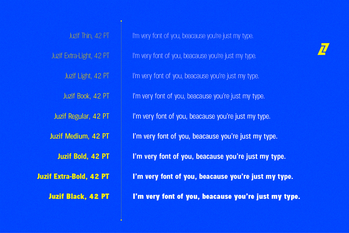 Juzif Black (Single Display Font), a Sans Serif Font by Lella7 (Photo 12 of 18)